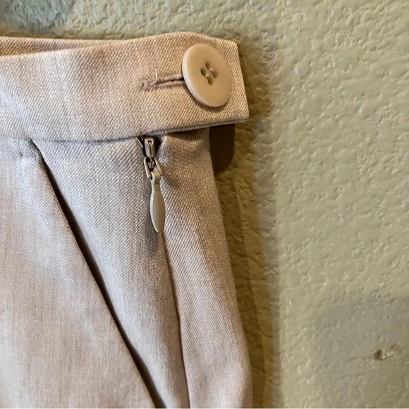 COPY - Eileen Fisher Flat Front Side Zip Ankle Pants,16,Wheat,Stretch Minimalis… - Picture 6 of 10